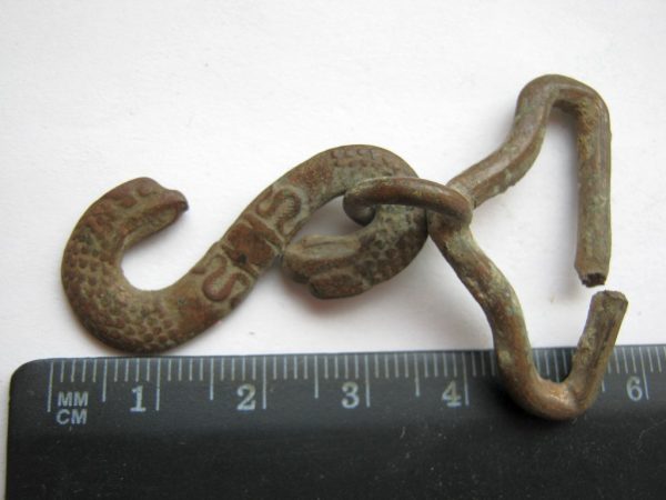 old french gear belt hook snake