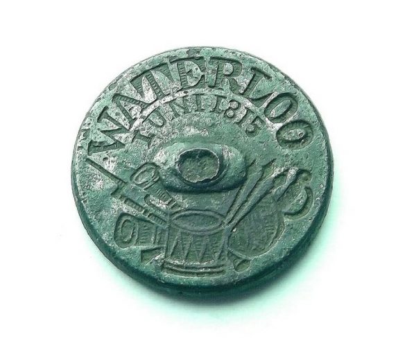 Battle of Waterloo June 1815 - engraved button