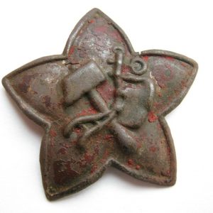 coccarda sovietica dell'esercito rosso rkka - aratro e martello