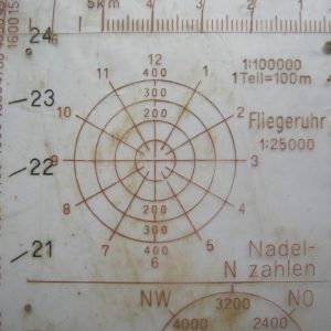 WW2 carte wehrmacht originale règle d'outil à l'échelle de cas