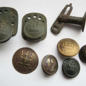Ensemble de vieux millésime allemand boutons militaires WW1 Prusse