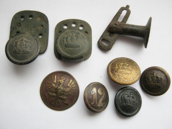 Set of old vintage german Prussia WW1 military buttons