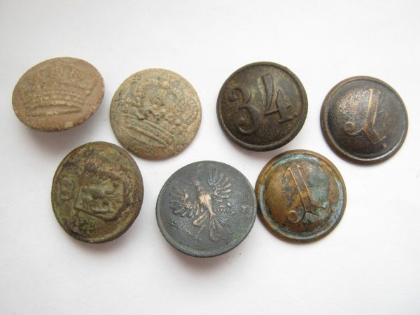 Set of old vintage Austria WW1 military buttons